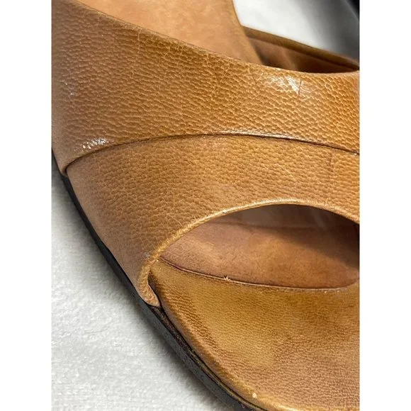 Vintage Snake Skin Size 6 Martinique Wedges Leather Brown Open Toe Spain Women's - Picture 5 of 12